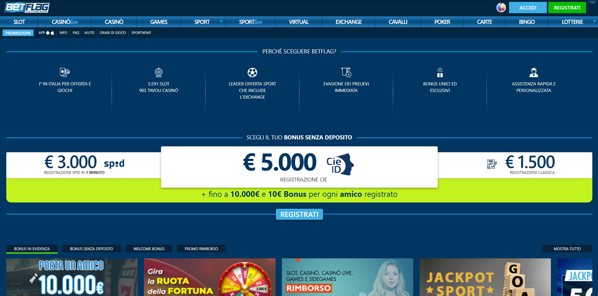 Il sito di Betflag