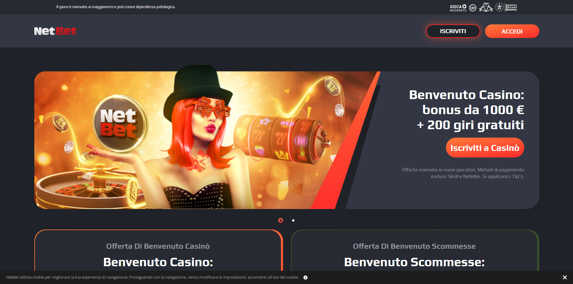 Il sito di NetBet
