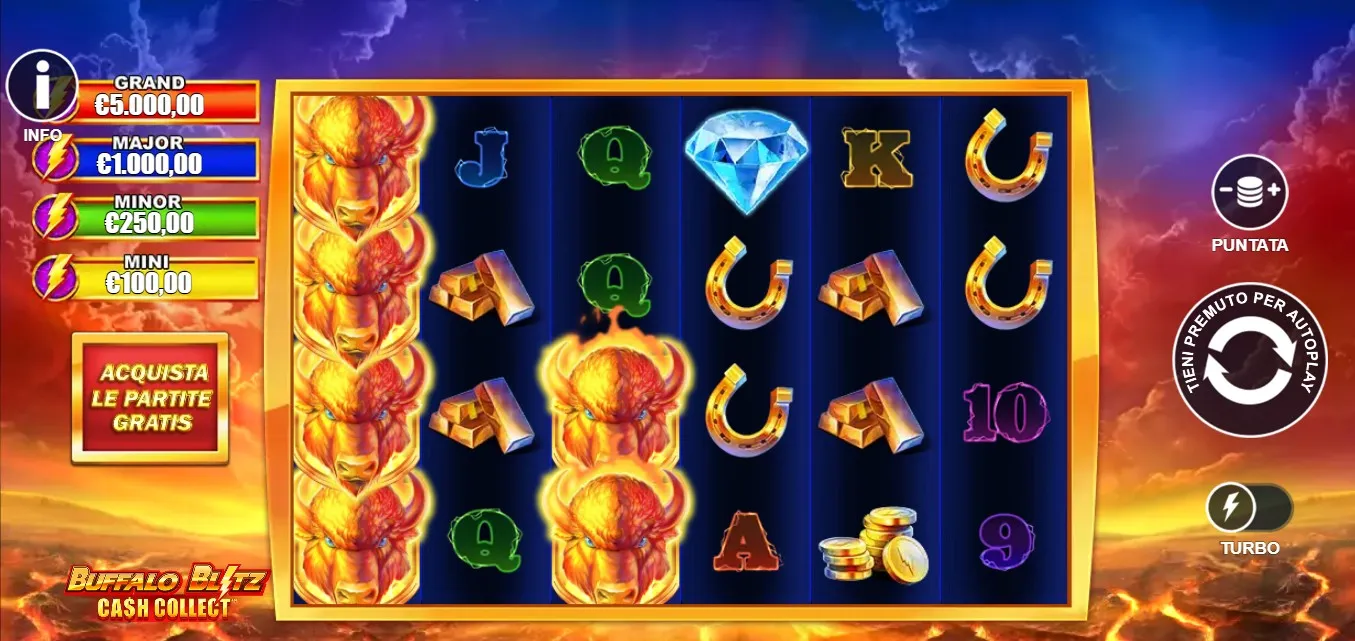 Buffalo Blitz: Cash Collect - La slot machine che sta conquistando i cuori degli appassionati buffalo blitz cash collect base