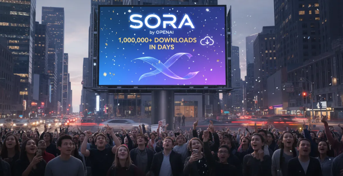 Sora di OpenAI conquista oltre 1 milione di download in 5 giorni