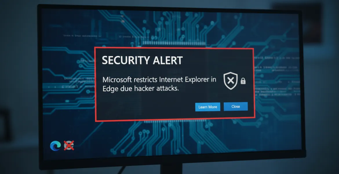 Allarme sicurezza: Microsoft limita Internet Explorer in Edge a causa di attacchi hacker