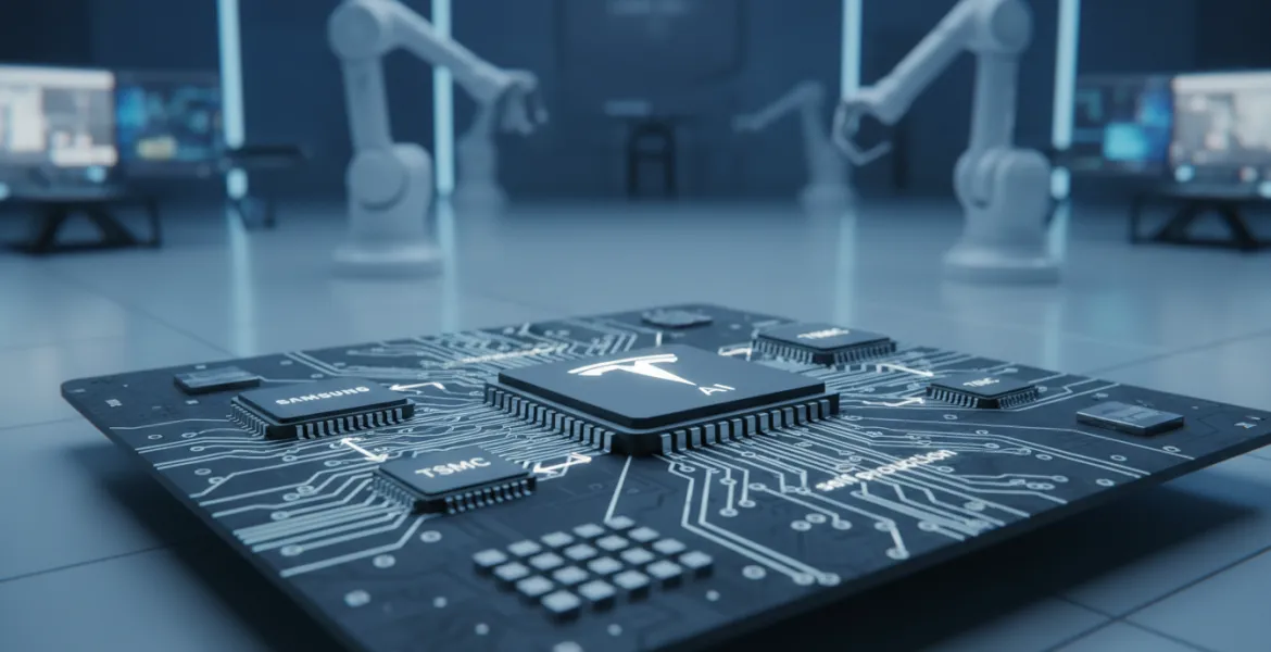Tesla punta all'autoproduzione di chip AI: accordi con Samsung e TSMC