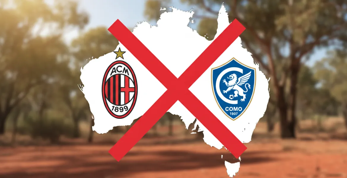 Milan-Como in Australia a rischio: la partita traballa