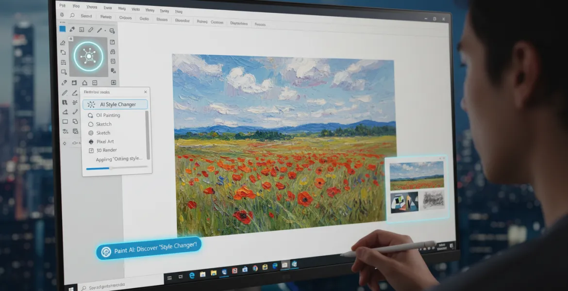 Paint di Windows 11 si trasforma con l'IA: Scopri la funzione 'Cambia Stile'