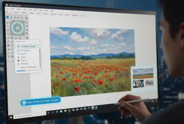 Paint di Windows 11 si trasforma con l'IA: Scopri la funzione 'Cambia Stile'