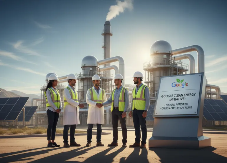 Google punta sull'energia pulita: accordo storico per una centrale a gas con cattura del carbonio