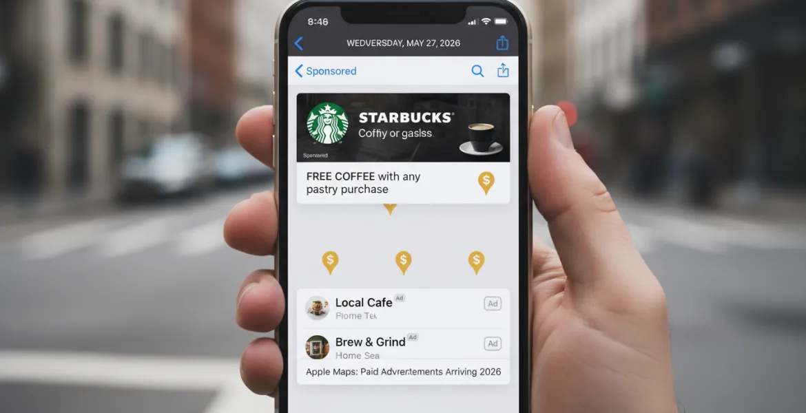 Apple Maps: Arrivano le pubblicità a pagamento nel 2026