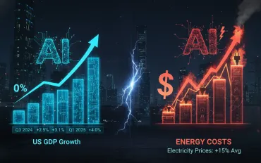 Boom dell'intelligenza artificiale: Impatto sul PIL USA e costi energetici in aumento