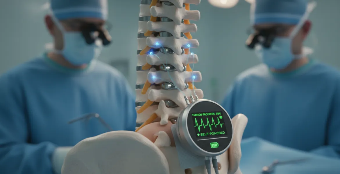 Rivoluzione nella fusione spinale: un impianto autoalimentato monitora la guarigione