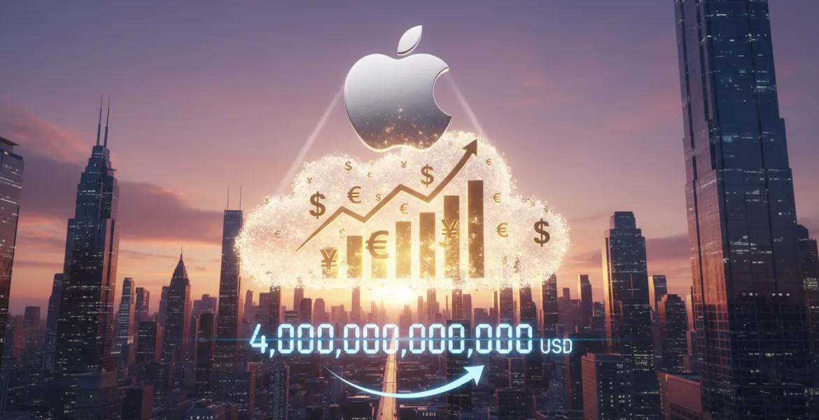 Apple raggiunge nuovi vertici: Valore di mercato supera i 4 trilioni di dollari