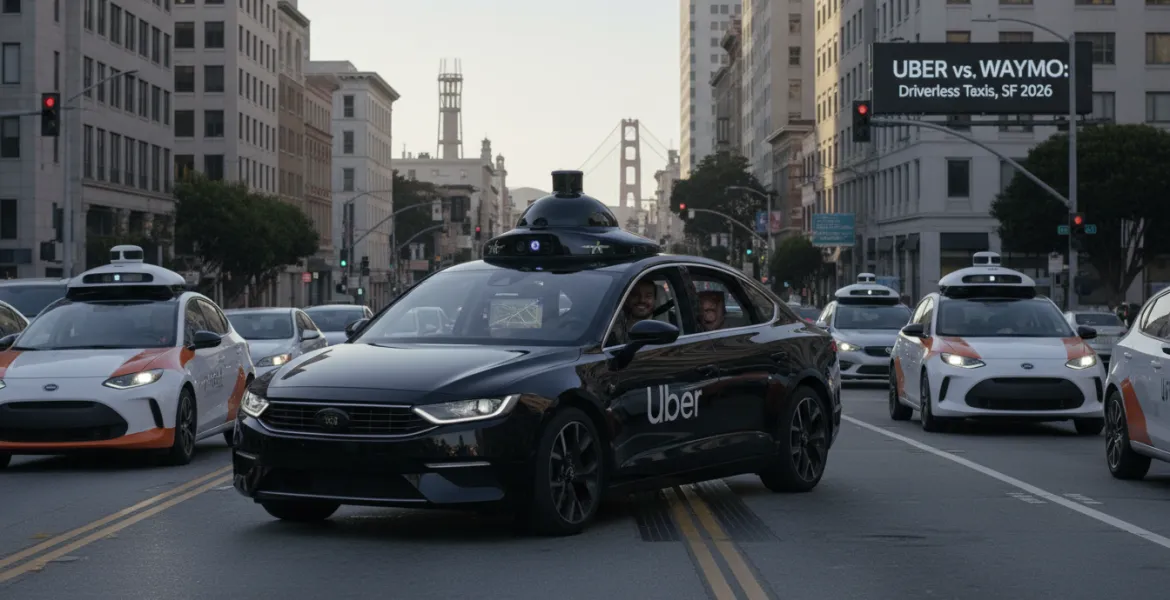 Uber sfida Waymo: taxi senza conducente a San Francisco nel 2026