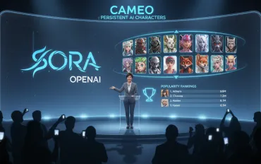 Sora di OpenAI introduce i 'Cameo': Personaggi AI persistenti e classifiche di popolarità