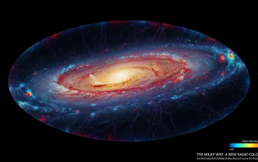 La Via Lattea svelata in una nuova, spettacolare mappa radio a colori