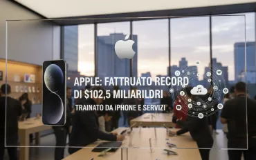 Apple: Fatturato record di 102,5 miliardi di dollari trainato da iPhone e servizi