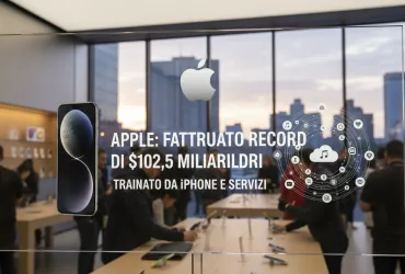 Apple: Fatturato record di 102,5 miliardi di dollari trainato da iPhone e servizi