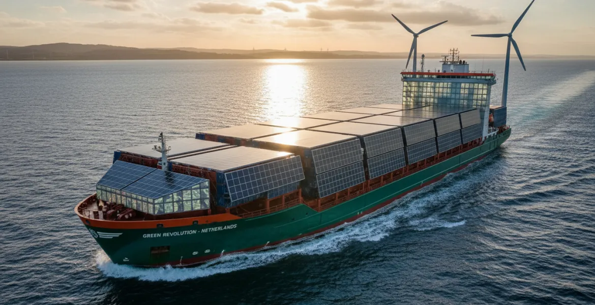 Rivoluzione green nei mari: nave cargo olandese alimentata con pannelli solari