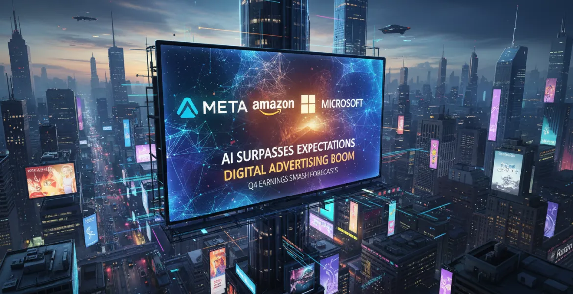 Boom pubblicitario digitale: Meta, Amazon, Alphabet e Microsoft superano le aspettative grazie all'IA