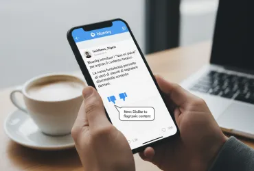 Bluesky introduce i 'Non mi piace' per arginare i contenuti tossici
