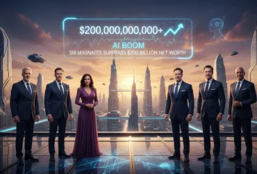 Boom dell'IA: sei magnati superano i 200 miliardi di dollari di patrimonio
