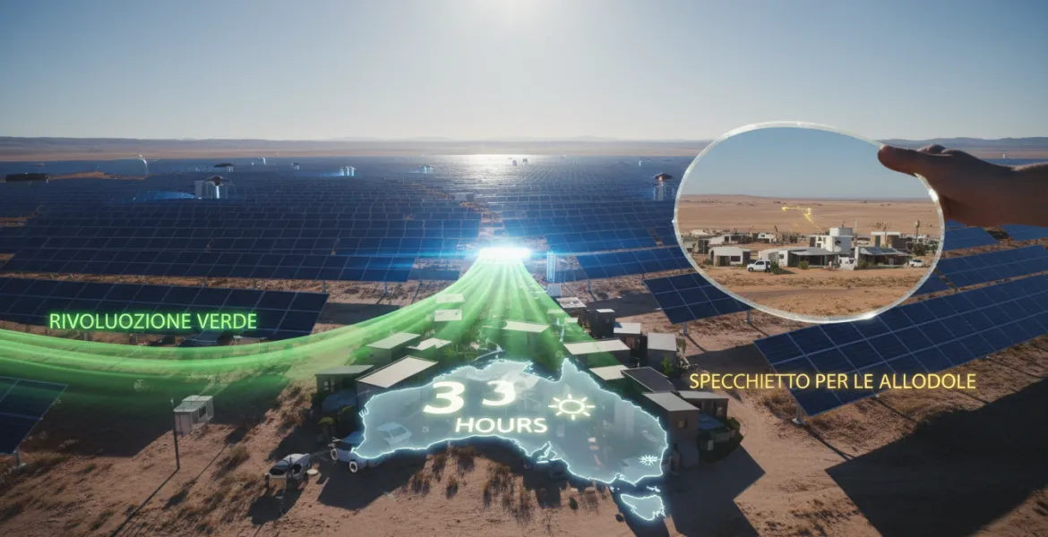 Australia regala 3 ore di energia solare al giorno: rivoluzione verde o specchietto per le allodole