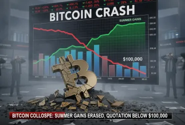 Crollo Bitcoin: Persi i guadagni estivi, quotazione sotto i 100.000 dollari