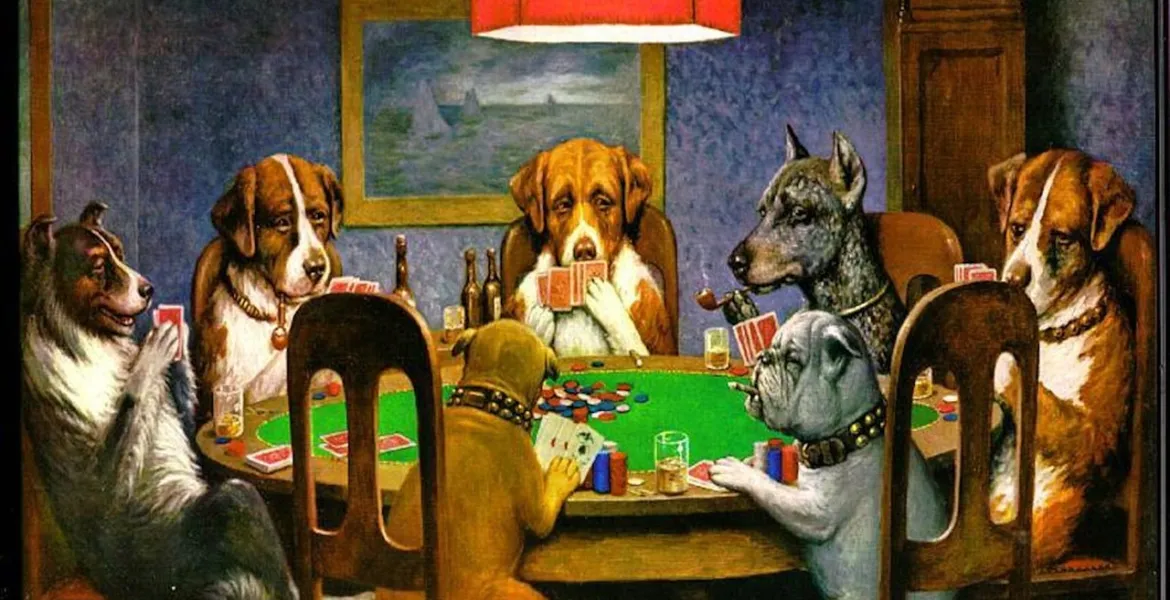 Il poker giocato dai cani: il famoso quadro di Coolidge