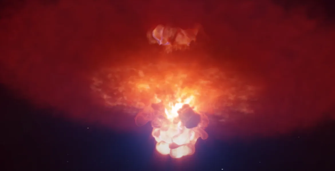 Esplosione stellare da record: Osservata la nascita di una Supernova