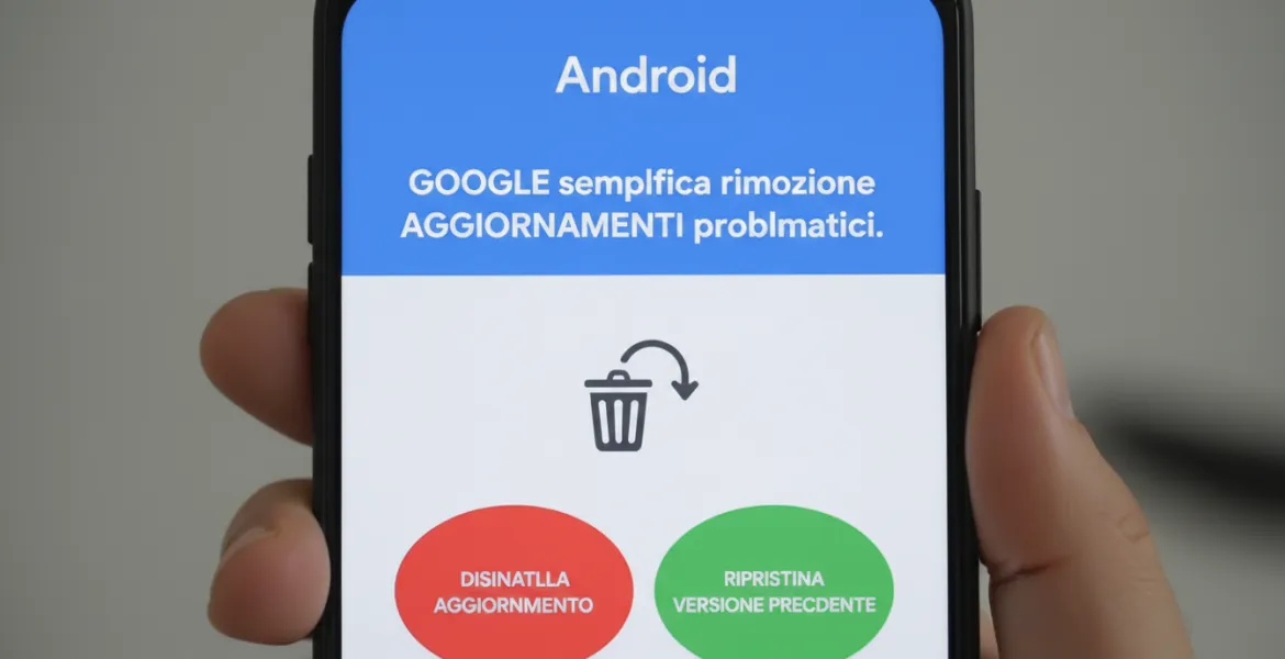 Android: Google semplifica la rimozione di aggiornamenti problematici