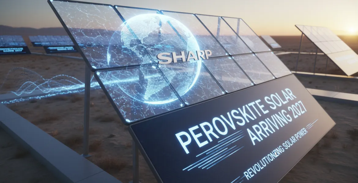 Sharp rivoluziona il solare: Pannelli in perovskite in arrivo nel 2027