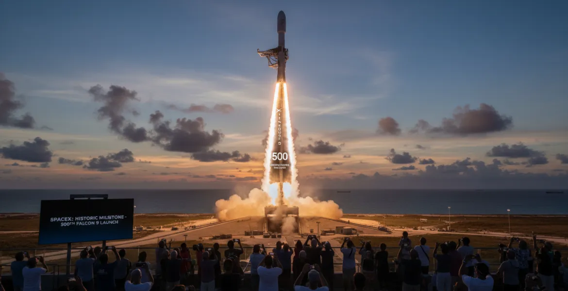 SpaceX: Traguardo storico con il 500° lancio del falcon 9