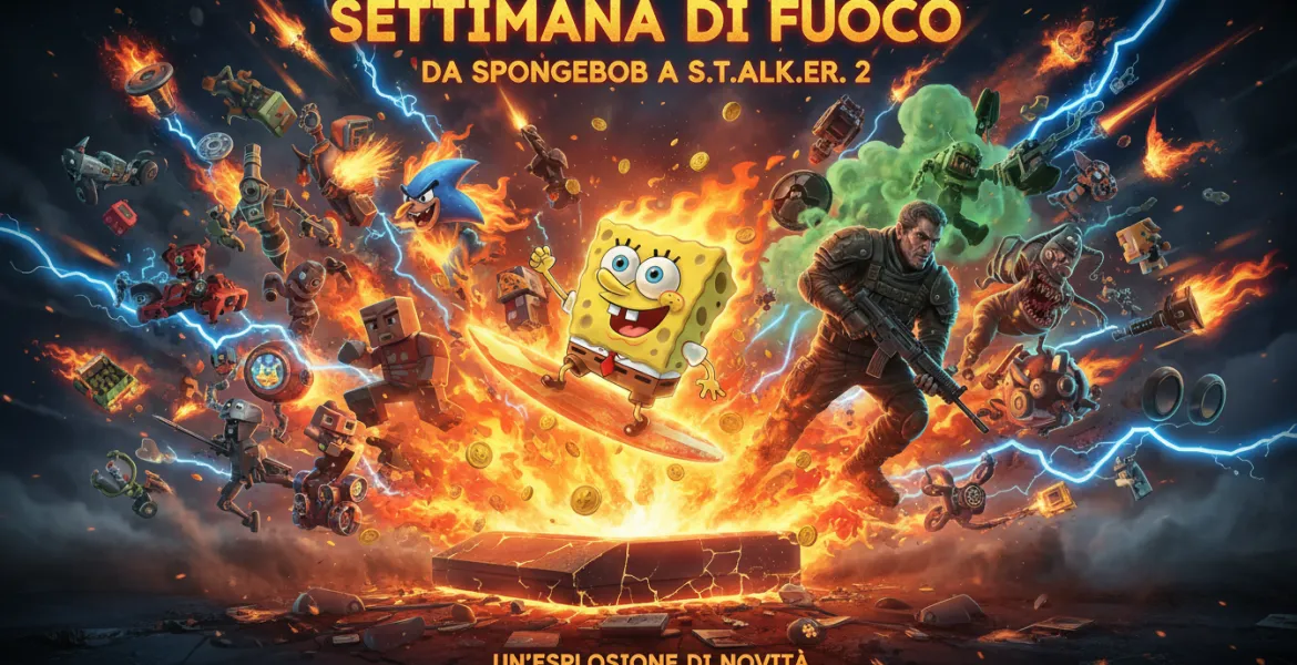 Settimana di fuoco per i videogiocatori: da Spongebob a S.T.A.L.K.E.R. 2, un'esplosione di novità