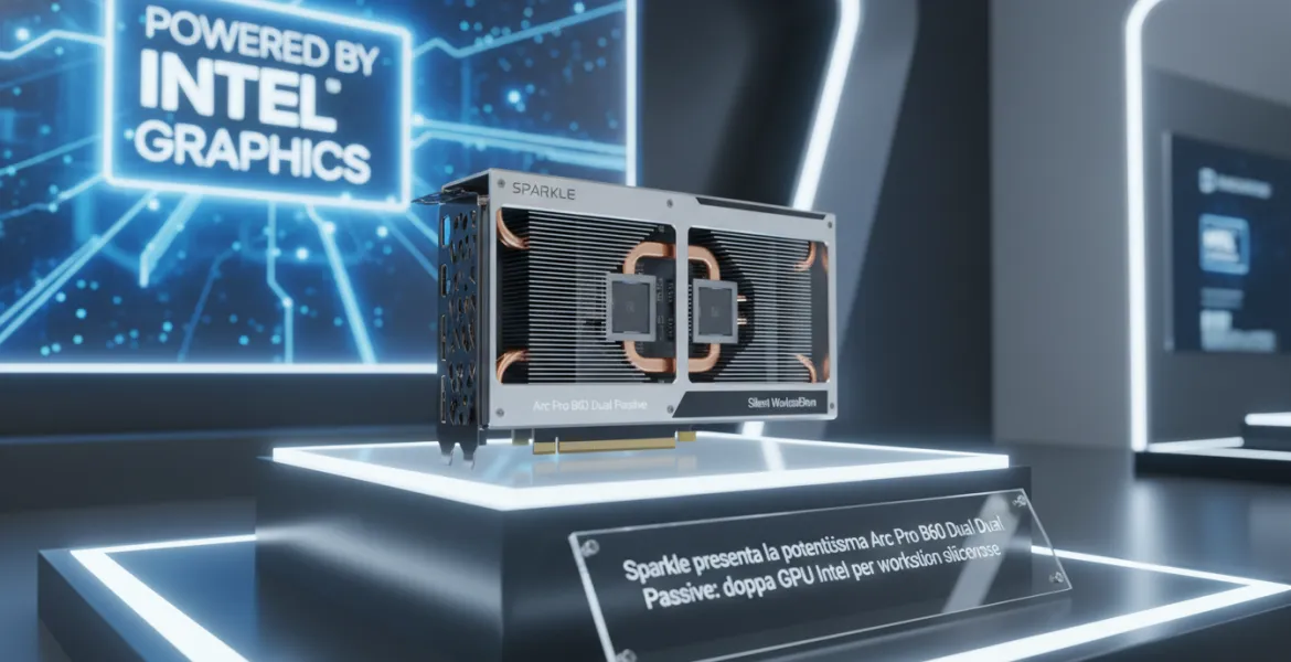 Sparkle presenta la potentissima Arc Pro B60 Dual Passive: doppia GPU Intel per workstation silenziose