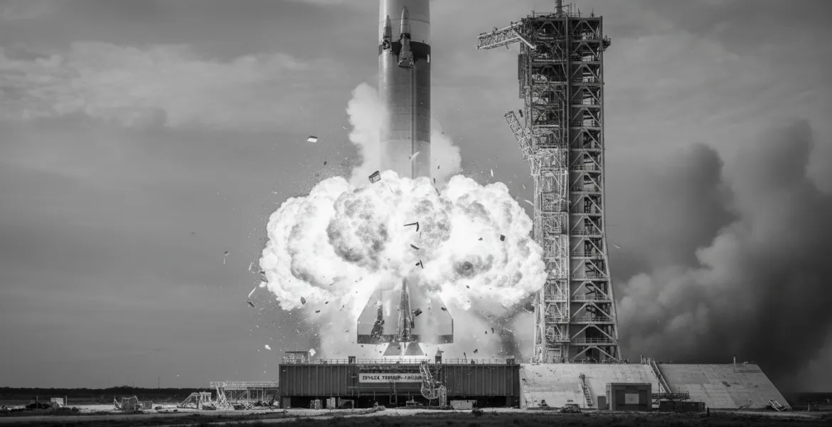 SpaceX Starship: Test fallito, esplosione danneggia il booster Super Heavy