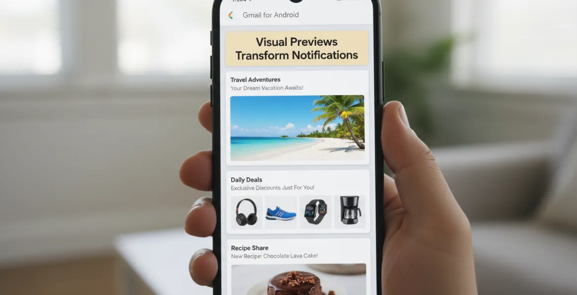 Gmail per Android: Anteprima immagini rivoluziona le notifiche