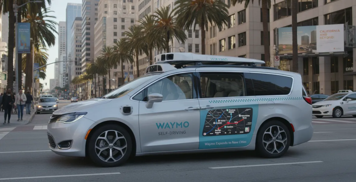 Waymo espande i suoi robotaxi senza conducente in California e punta a nuove città