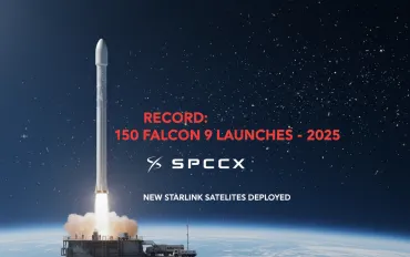 SpaceX da record: 150 lanci Falcon 9 nel 2025 e nuovi satelliti Starlink in orbita