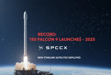 SpaceX da record: 150 lanci Falcon 9 nel 2025 e nuovi satelliti Starlink in orbita