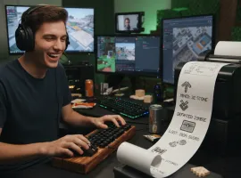 Minecraft: Un streamer gioca al survival usando una stampante termica