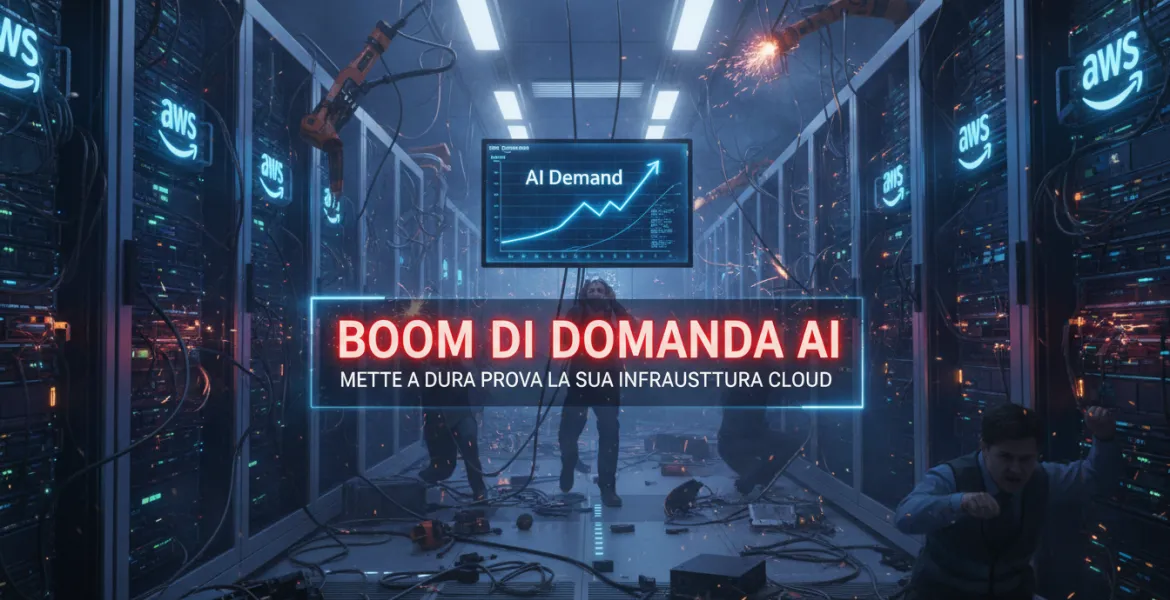 Amazon AWS: boom di domanda AI mette a dura prova la sua infrastruttura cloud