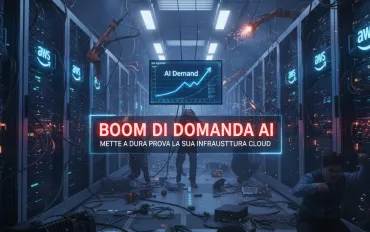 Amazon AWS: boom di domanda AI mette a dura prova la sua infrastruttura cloud