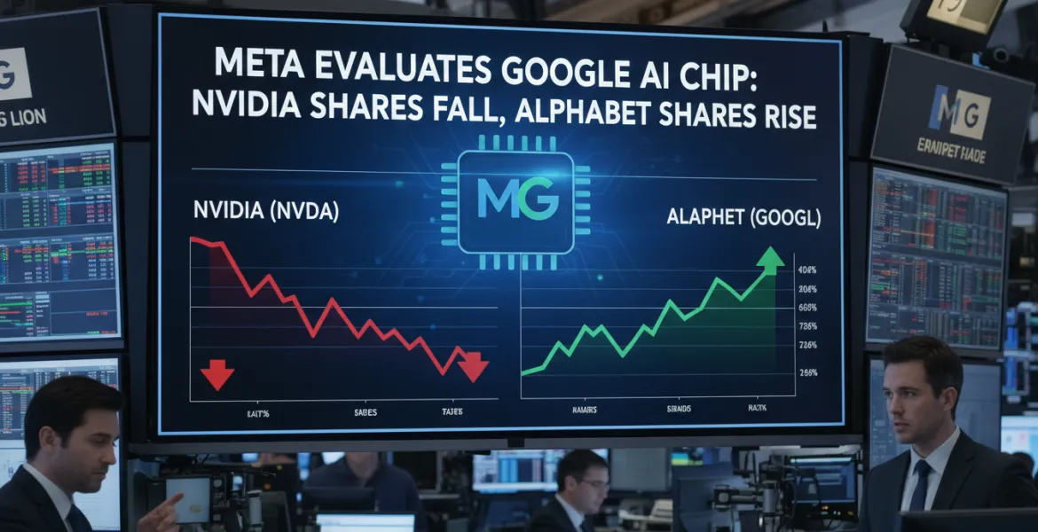 Meta valuta chip AI di Google: Nvidia in calo, Alphabet in rialzo
