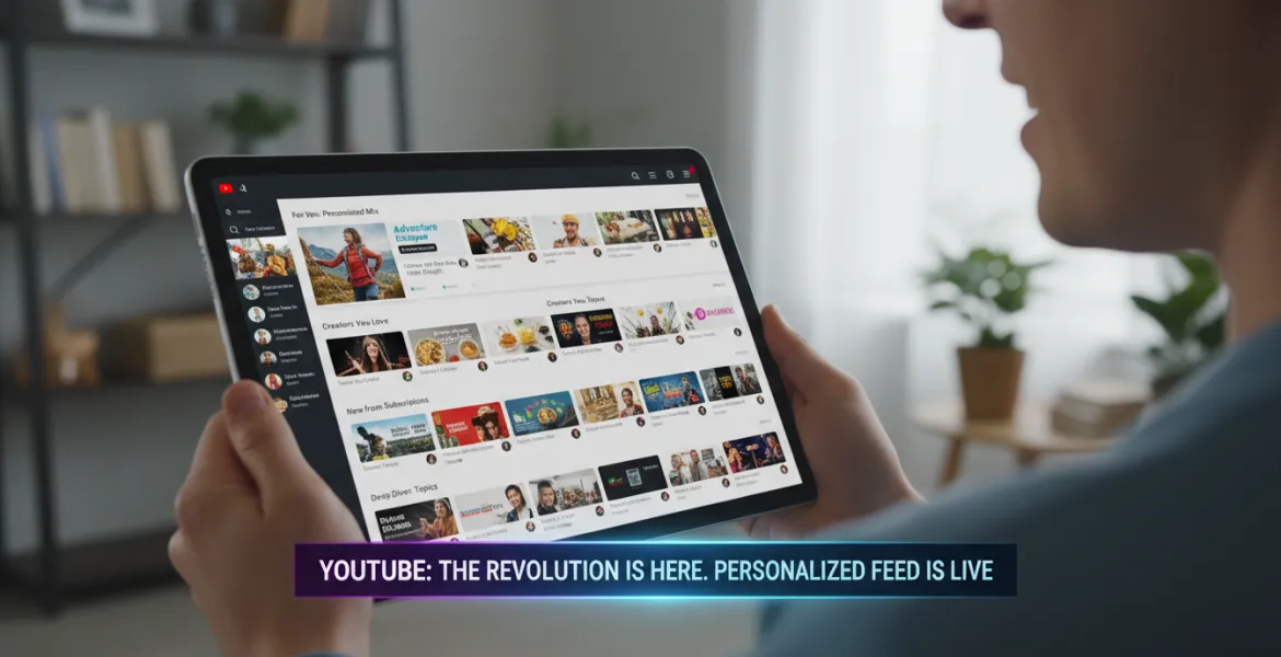 YouTube rivoluziona la home: arriva il feed personalizzato