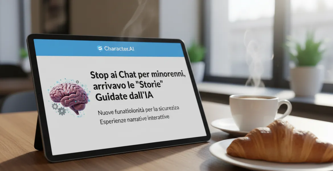 Character.AI: Stop ai Chat per minorenni, arrivano le 'Storie' Guidate dall'IA