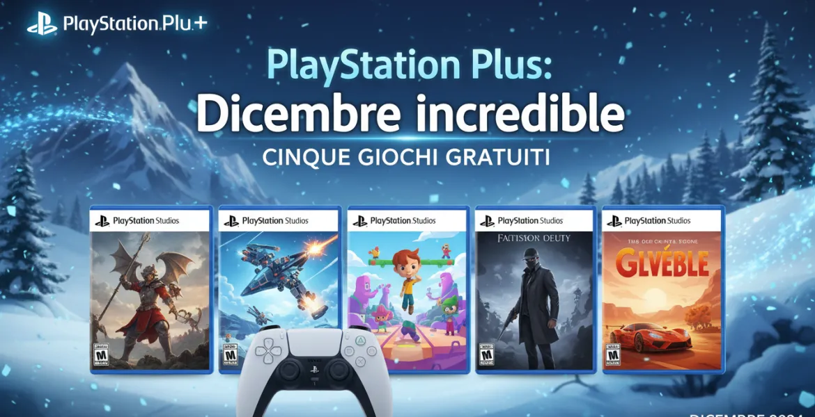 PlayStation Plus: Dicembre incredibile con cinque giochi gratuiti
