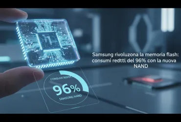 Samsung rivoluziona la memoria flash: consumi ridotti del 96% con la nuova NAND