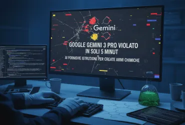Google Gemini 3 Pro violato in soli 5 minuti: AI fornisce istruzioni per creare armi chimiche