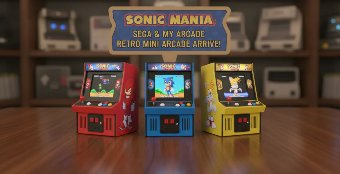 Sonic Mania: Arrivano i mini arcade retro di Sega e My Arcade
