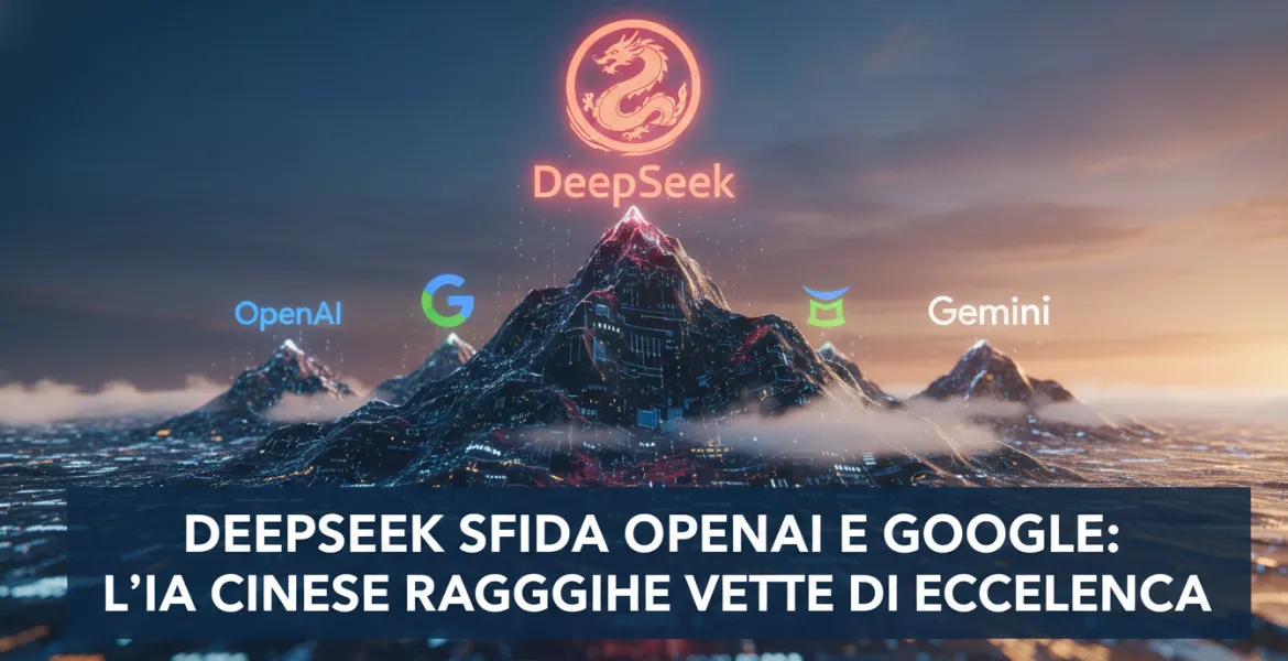DeepSeek sfida OpenAI e Google: l'IA cinese raggiunge vette di eccellenza