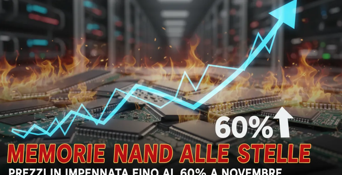 Memorie NAND alle stelle: prezzi in impennata fino al 60% a novembre