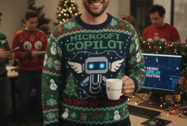 Microsoft celebra il Natale con un maglione 'brutto' dedicato a Copilot